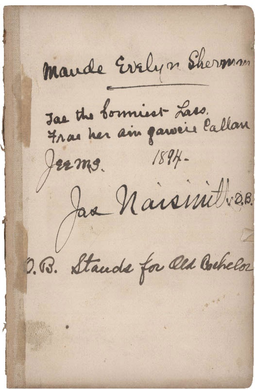 1894 James Naismith Signature