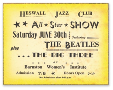 The Beatles - June 30, 1962 Ticket