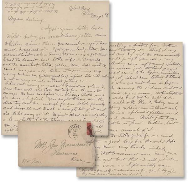 - 1900 James Naismith Signed Handwritten Letter with Signed Envelope