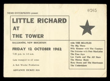 The Beatles - October 12, 1962 Ticket