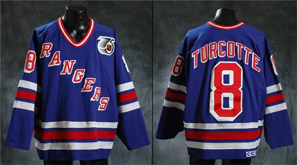 - 1991-92 Darren Turcotte Game Used New York Rangers Jersey