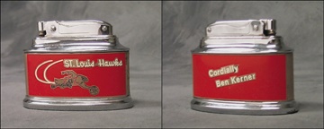 - 1958 World Championship St. Louis Hawks Presentational Table LighterExtraordinary cigarette