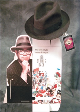 - Elton John Signed Hat with Display (3)