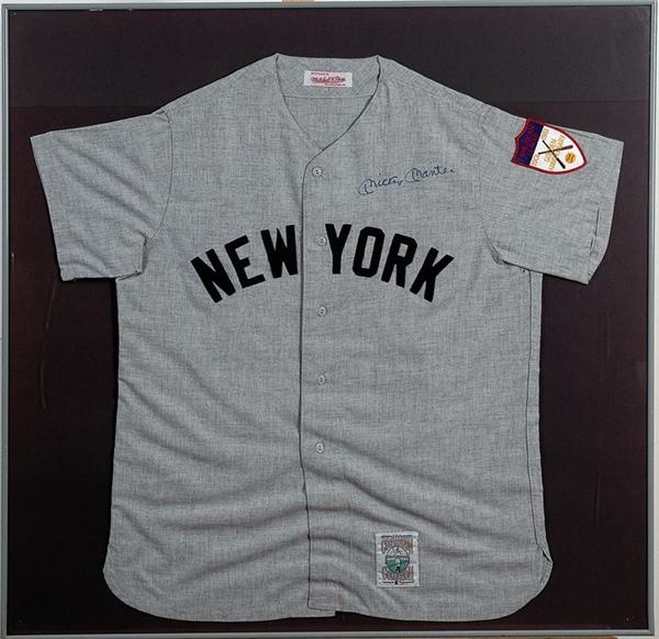 1951 Mickey Mantle Signed Home Mitchell & Ness Replica Jersey