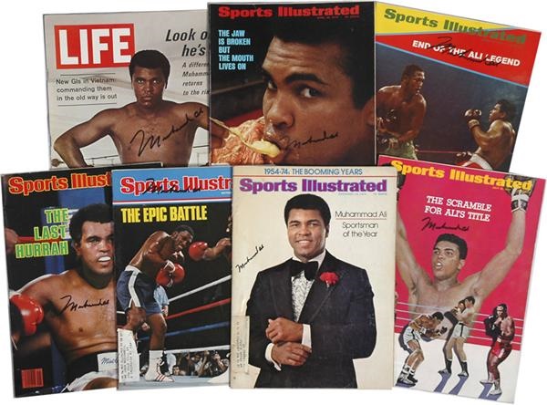 - Collection of Muhammad Ali Signed Books and Magazines (9)