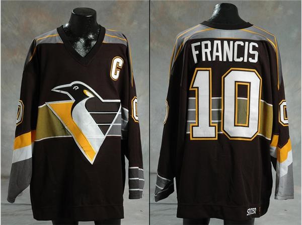 Pittsburgh Penguins No10 Ron Francis Black Home USA Flag Jersey