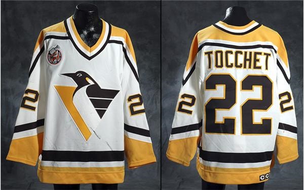 Hockey Equipment - 1992-93 Rick Tocchet Pittsburgh Penguins Game Worn Jersey