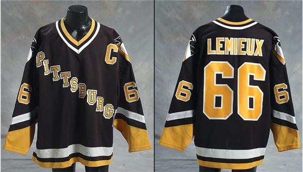 1992-93 Mario Lemieux Pittsburgh Penguins Game Worn Jersey