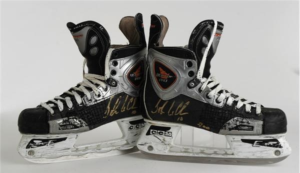 Hockey Equipment - 2005-06 John LeClair Pittsburgh Penguins Game Worn Gloves and Skates - Worn as he Scored Goal #400
