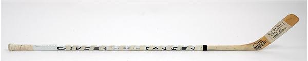 - 1991 Ulf Samuelsson Pittsburgh Penguins Game Used Stanley Cup Finals Winning Stick