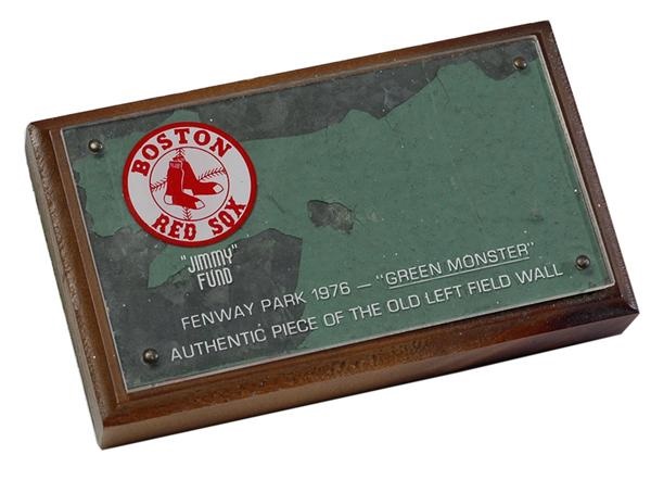 Boston Sports - Piece of Green Monster from Jimmy Fund