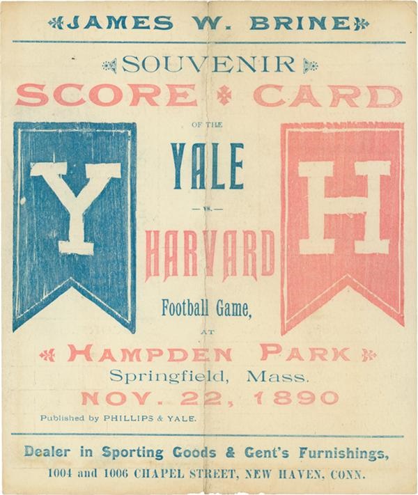 - 1890 Harvard-Yale Football Program