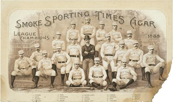 19th Century Baseball - 1888 NY Giants Cigar Label