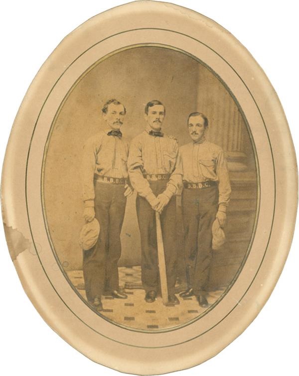 - Important 1855-1860 Boston Base Ball Salt Print Photograph