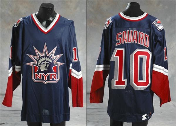 Hockey Equipment - 1997-98 Marc Savard New York Rangers Game Worn Jersey