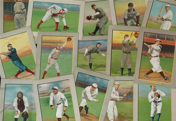 - 1910-11 T3 Turkey Red Baseball Cabinets (18 Different)