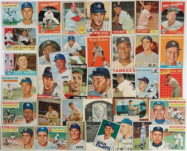 - Shoebox Collection of approx. 200 Yankee & Dodger cards from the 50’s and 60’s