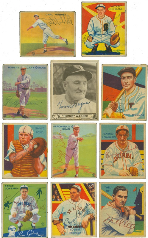 - Amazing Collection of 
1930s Signed Baseball Cards   
(130 cards )