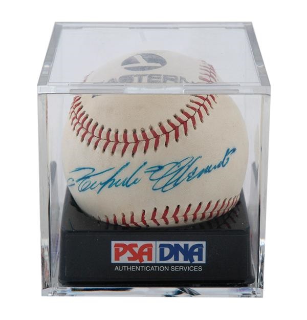Clemente and Pittsburgh Pirates - Roberto Clemente Single Signed Baseball (Graded PSA 8)