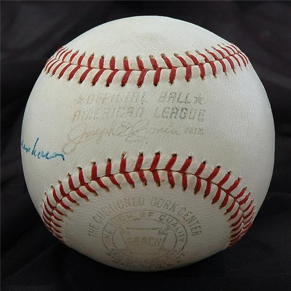 Baseball Autographs - Dwight Eisenhower Single Signed Baseball