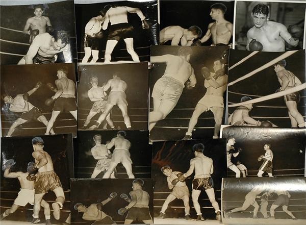 1932 Olympic Trials Boxing Photos including Panorama (15 photos)