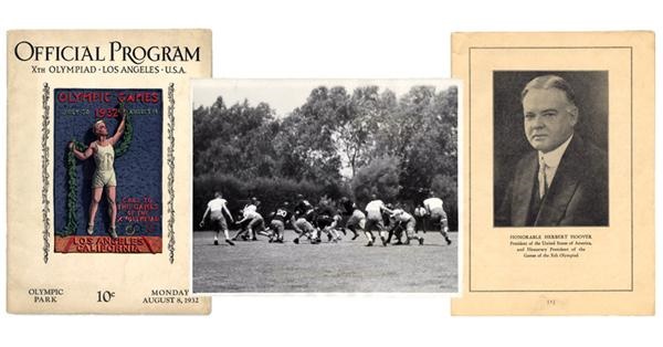 - 1st American Football Game at 1932 Olympics (image and program)