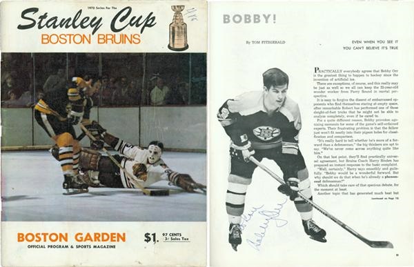 - May 10, 1970 Stanley Cup Winning Program Signed by The Boston Bruins