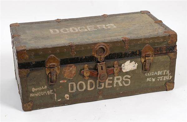 - 1950s Don Newcombe Brooklyn Dodgers Travel Trunk (Ex-Halper)