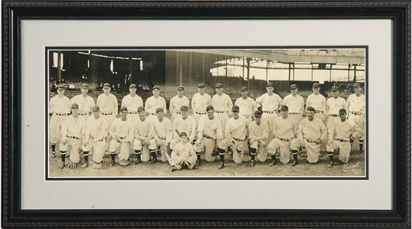 Baseball Autographs - 1933 Washington Senators Team Signed Panoramic Photograph with Moe Berg