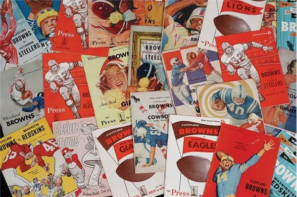 Football - 206 Cleveland Browns Programs Mostly 1940's through the 1960's