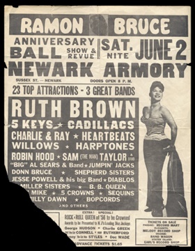 Soul - 1956 Ruth Brown Concert Handbill (8.5x11")