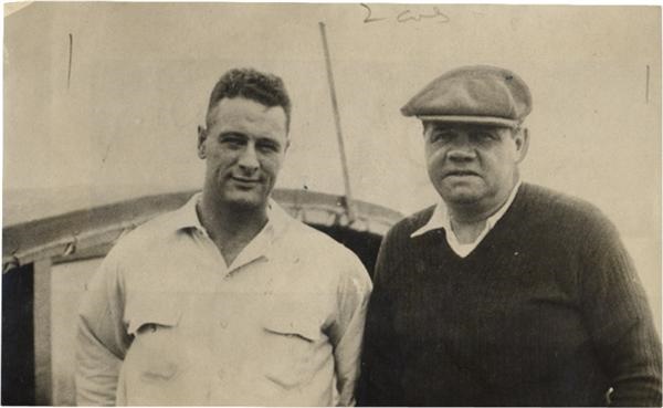 Babe Ruth and Lou Gehrig - Fishing Buddies (1932)