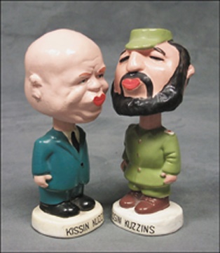 Fidel Castro & Nikita Kruschev Nodders (5" tall)