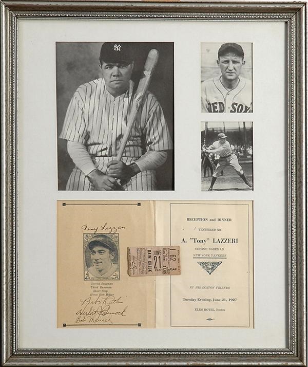Baseball Autographs - Tony Lazzeri Day Signed Program