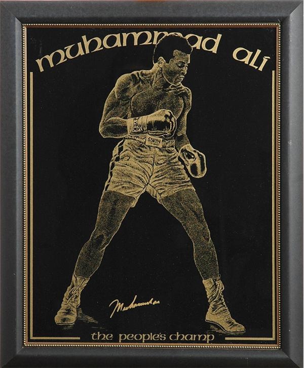 - Muhammad Ali Signed Etched Glass