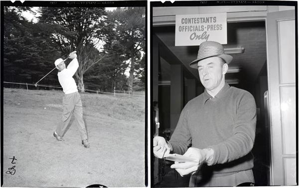 - 1955 U.S. Open Golf Tournament Original Negatives with Sam Snead and Byron Nelson (8 negs)