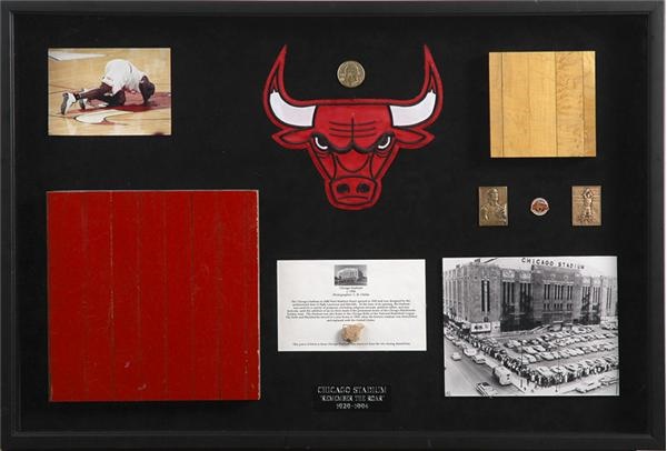 - Chicago Stadium Framed Display with Two Pieces of the Parquet Floor