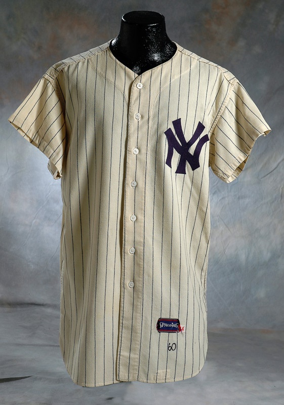 - Mickey Mantle 1960 New York Yankee Game Used Home Jersey