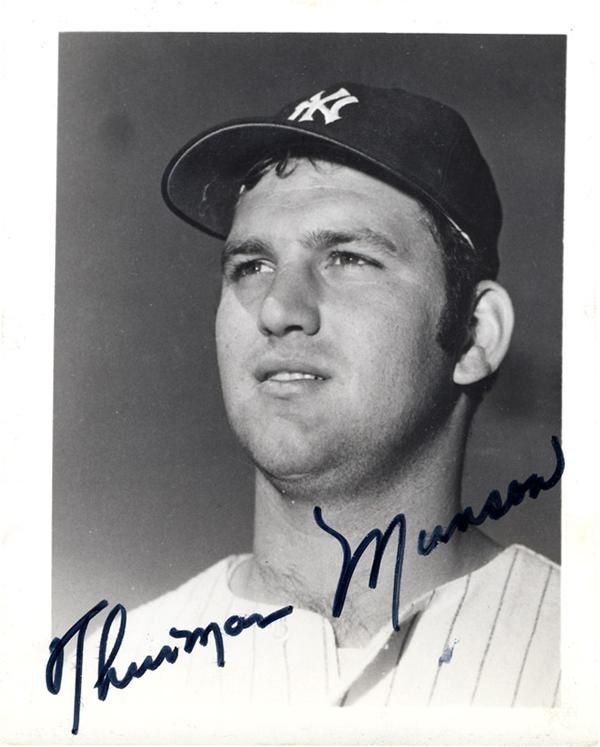 NY Yankees, Giants & Mets - Thurman Munson Signed Photograph