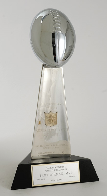 Football - 1993 Dallas Cowboys Troy Aikman Super Bowl Trophy