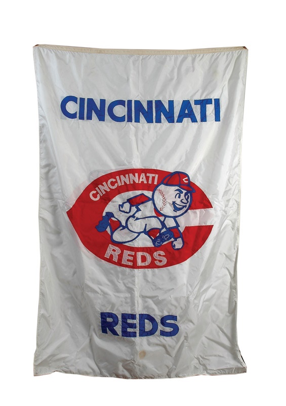 Joseph Scudese Collection - 1975 World Series Cincinnati Reds Banner that Flew at Riverfront Stadium