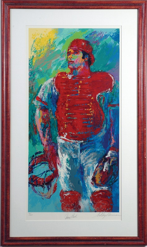 Leroy Neiman Johnny Bench "The Catcher" Lithograph