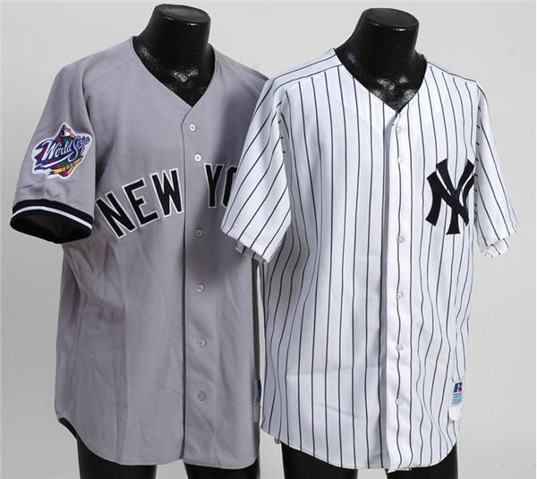 NY Yankees, Giants & Mets - Collection of Four Yankee Future Hall Of Famers Jerseys (Clemens, A-Rod, Jeter and Rivera)