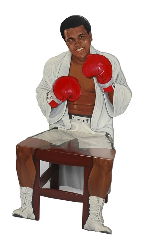 - Muhammad Ali Hand Painted Chair by Cathy Callahan