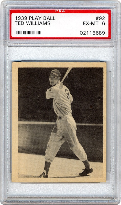 - 1939 Play Ball #92 Ted Williams Rookie (PSA 6)