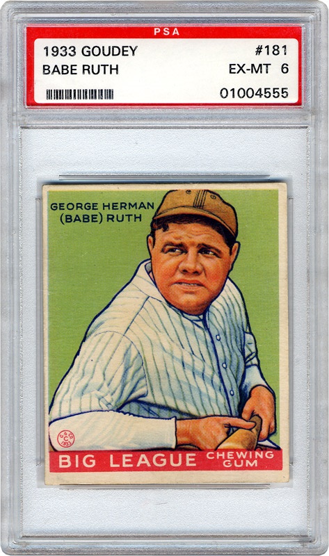 - 1933 Goudey #181 Babe Ruth (PSA 6)