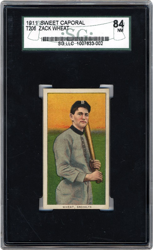 - 1911 Sweet Caporal T206 Zack Wheat (SGC 84)