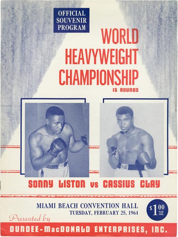 - 1964 Cassius Clay vs. Sonny Liston I Program