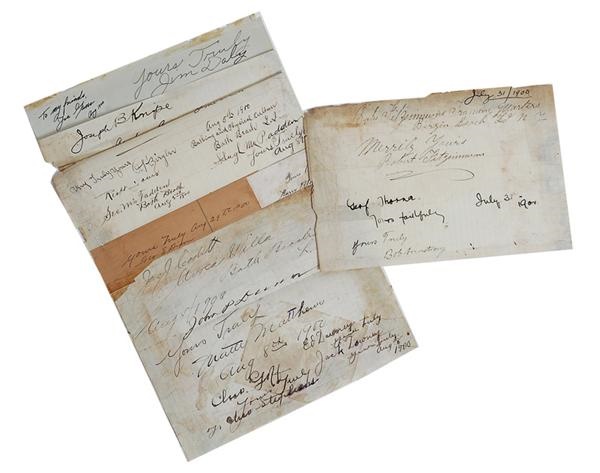 Jim Jacobs Collection - Amazing 1900 Boxing Signatures Including Gans, Fitzsimmons, Dixon & More