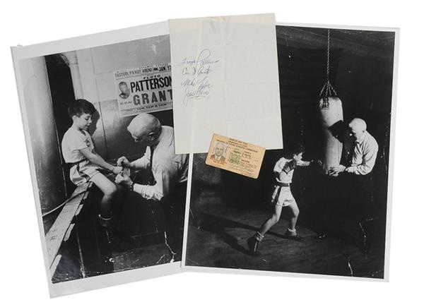 Jim Jacobs Collection - Cus D'Amato Boxing License with Photos and Signatures (4 items)